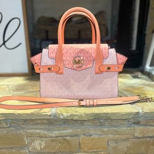 Brand new peach and light pink MK purse
